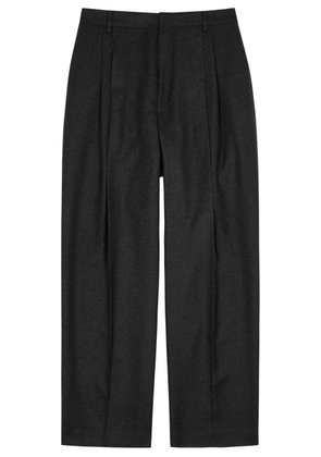Dries Van Noten Phoenix Tapered Wool Trousers | Black | 50