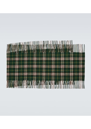 Burberry Burberry Check fringed cashmere scarf