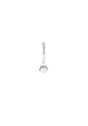 Emanuele Bicocchi Pearl Hoop Earring in White - White. Size all.