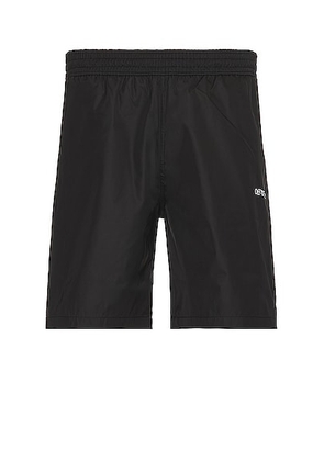 OFF-WHITE Surfer Swimshorts in Black - Black. Size L (also in M, S, XL/1X).