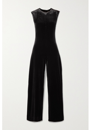 Norma Kamali - Stretch-velvet Jumpsuit - Black - x small,small,medium,large,x large