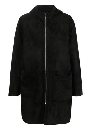 Salvatore Santoro reversible hooded sheepskin coat - Black