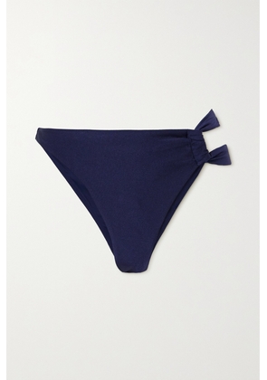 Cult Gaia - Charmaine Asymmetric Metallic Bikini Briefs - Blue - xx small,x small,small,medium,large,x large