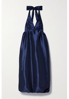 Kika Vargas - + Net Sustain Ivy Taffeta Halterneck Midi Dress - Blue - xx small,x small,small,medium,large