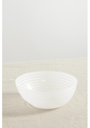 Yali Glass - A Nastro Small Striped Glass Bowl - White - One size