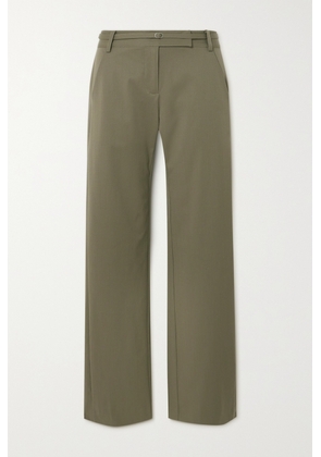 ST. AGNI - + Net Sustain 90s Stretch Wool-twill Wide-leg Pants - Green - x small,small,medium,large,x large