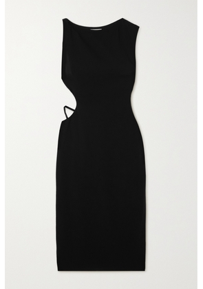 ST. AGNI - + Net Sustain Arc Cutout Stretch-crepe Midi Dress - Black - x small,small,medium,large,x large