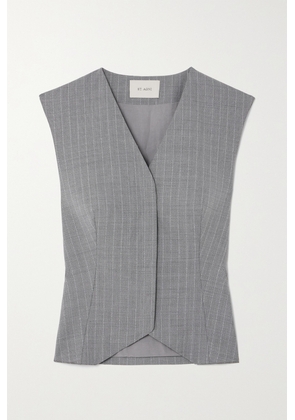 ST. AGNI - + Net Sustain Pinstriped Wool-blend Vest - Gray - x small,small,medium,large,x large