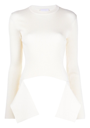 Givenchy asymmetric crewneck sweater - Neutrals