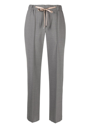 Peserico cropped tapered-leg trousers - Grey