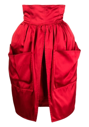 Balenciaga Pre-Owned 1980s front slit skirt - Red