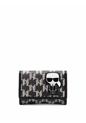 Karl Lagerfeld K/Ikonic monogram wallet - Black