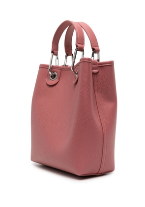 Emporio Armani logo-strap faux-leather bag - Pink