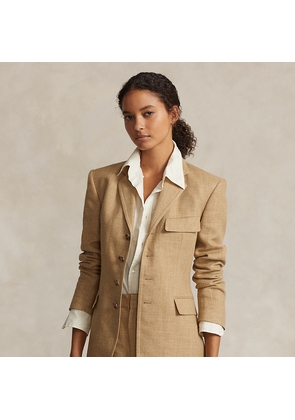 Silk-Linen Tweed Blazer-Jacket