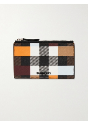 Burberry - Checked E-Canvas and Leather Cardholder - Men - Brown