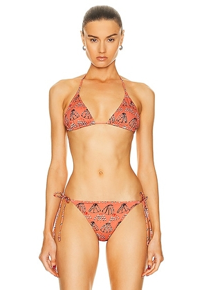 Ulla Johnson Keaton Bikini Top in Rosa - Coral. Size L (also in XS).