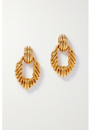 SAINT LAURENT - Link Oversized Gold-tone Clip Earrings - One size