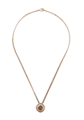 Christian Dior CD-pendant crystal-embellished necklace - Gold