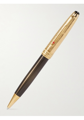 Montblanc - Meisterstück Around the World in 80 Days Doué Classique Resin and Gold-Plated Ballpoint Pen - Men - Brown