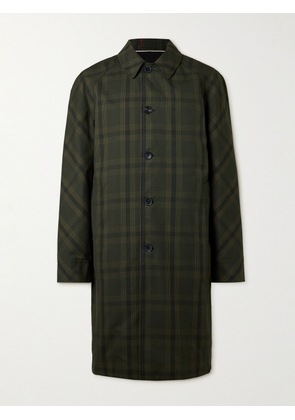 Mr P. - Checked Cotton-Twill Coat - Men - Green - XS
