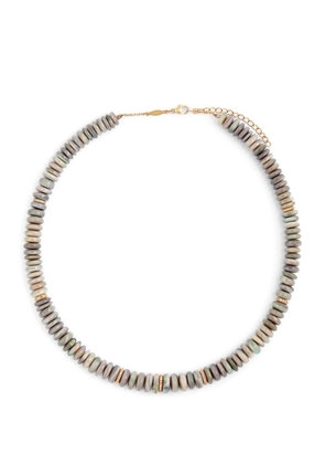 Jacquie Aiche Yellow Gold, Diamond And Opal Graduated Beaded Necklace