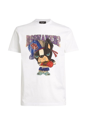 Dsquared2 Cotton Angry Dog T-Shirt