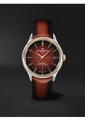 Baume & Mercier - Clifton Baumatic Automatic 40mm Stainless Steel and Leather Watch, Ref. No. M0A10713 - Men - Brown