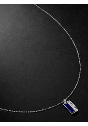 Suzanne Kalan - White Gold, Lapis Lazuli and Diamond Pendant Necklace - Men - Blue