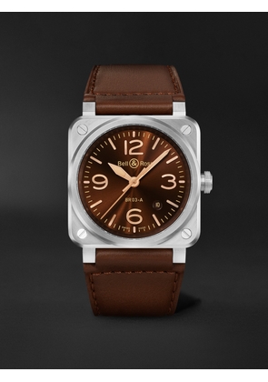 Bell & Ross - BR 03 Golden Heritage Automatic 41mm Steel and Leather Watch, Ref. No. BR03A-GH-ST/SCA - Men - Brown