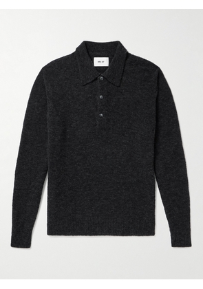 NN07 - Alfie 6531 Bouclé-Knit Wool-Blend Polo Shirt - Men - Black - S