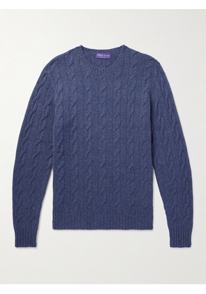 Ralph Lauren Purple Label - Cable-Knit Cashmere Sweater - Men - Blue - S