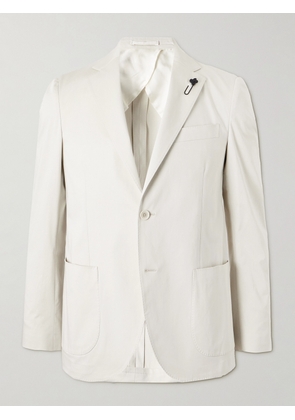 Lardini - Stretch-Cotton Suit Jacket - Men - White - IT 46