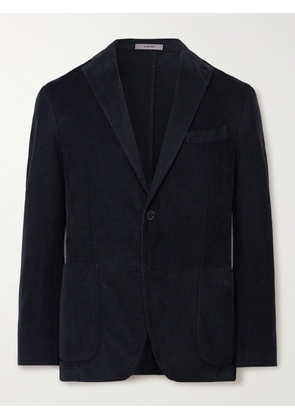 Boglioli - Unstructured Stretch Cotton and Modal-Blend Corduroy Suit Jacket - Men - Blue - IT 46