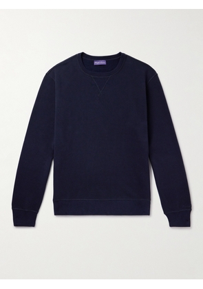Ralph Lauren Purple Label - Cotton-Blend Jersey Sweatshirt - Men - Blue - S
