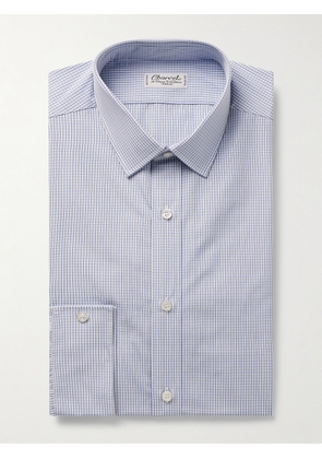 Charvet - Checked Cotton-Poplin Shirt - Men - Blue - EU 38