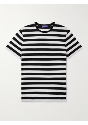 Ralph Lauren Purple Label - Striped Cotton-Jersey T-Shirt - Men - White - S