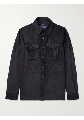 Ralph Lauren Purple Label - Barron Suede Blouson Jacket - Men - Blue - S