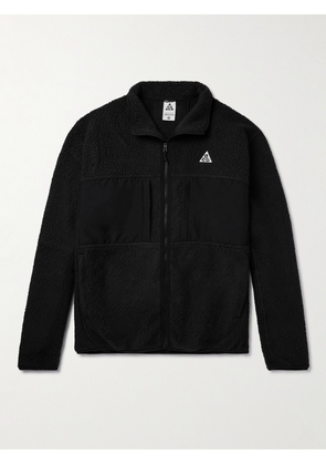 Nike - ACG Arctic Wolf Logo-Embroidered Polartec® Fleece Zip-Up Sweatshirt - Men - Black - S