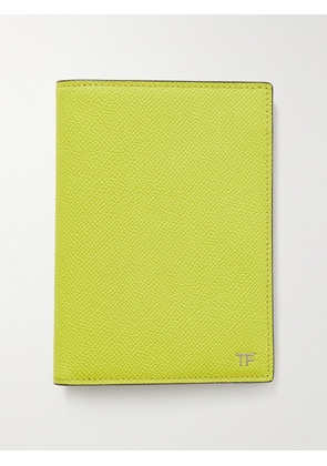 TOM FORD - Full-Grain Leather Passport Holder - Men - Yellow
