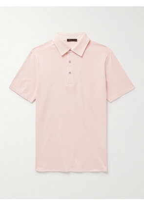 Loro Piana - Cotton-Piqué Polo Shirt - Men - Pink - XS