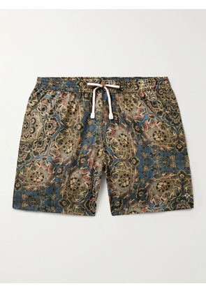 Loro Piana - Tapestry Bloom Straight-Leg Mid-Length Floral-Print Swim Shorts - Men - Blue - S