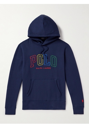 Polo Ralph Lauren - Logo-Embroidered Cotton-Blend Jersey Hoodie - Men - Blue - XS
