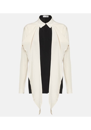 Victoria Beckham Bow-detail silk crêpe de chine blouse