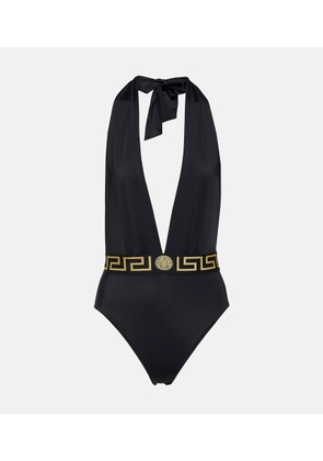 Versace Greca halterneck swimsuit