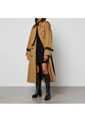 3.1 Phillip Lim Double-Breasted Belted Two-Tone Shell Trench Coat - M
