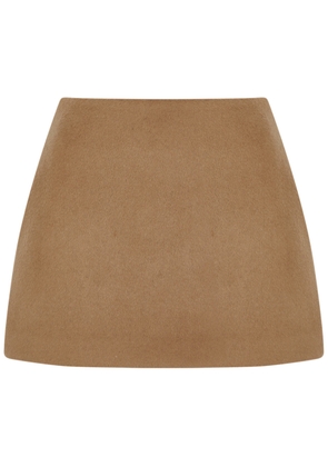 Aexae Wool Mini Skirt - Tan - L (UK14 / L)