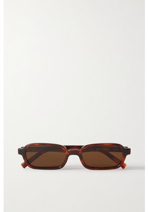 Le Specs - Pilferer Rectangular-frame Tortoiseshell Acetate Sunglasses - Brown - One size