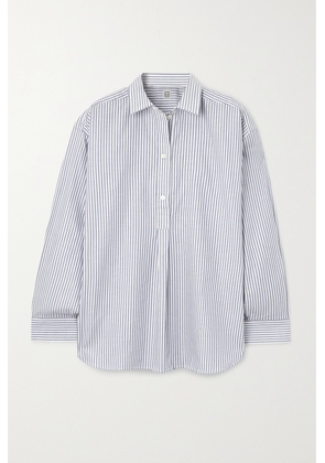 TOTEME - Striped Cotton-poplin Shirt - Blue - DK32,DK34,DK36,DK38,DK40,DK42