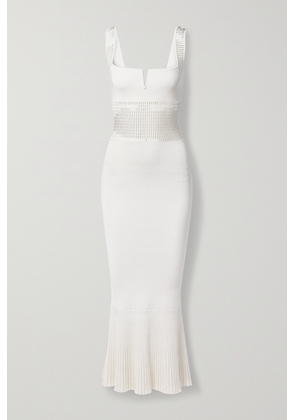Galvan - Orion Embellished Stretch-knit Gown - White - x small,small,medium,large,x large