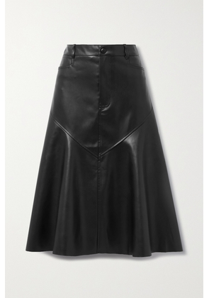 Proenza Schouler White Label - Jesse Paneled Vegan Leather Midi Skirt - Black - US0,US2,US4,US6